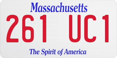 MA license plate 261UC1
