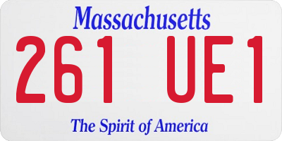 MA license plate 261UE1