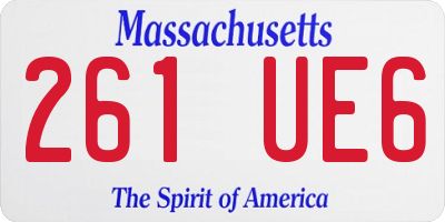 MA license plate 261UE6