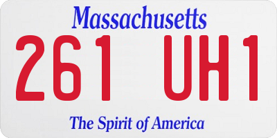 MA license plate 261UH1