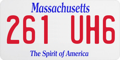 MA license plate 261UH6