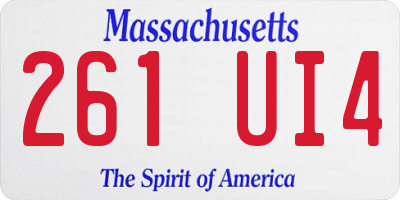 MA license plate 261UI4
