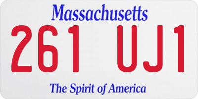 MA license plate 261UJ1