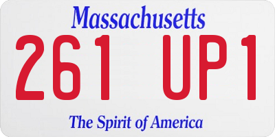 MA license plate 261UP1