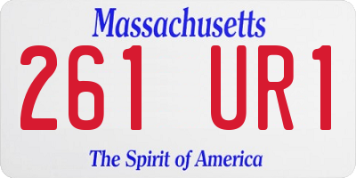 MA license plate 261UR1