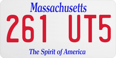 MA license plate 261UT5