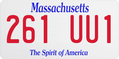 MA license plate 261UU1