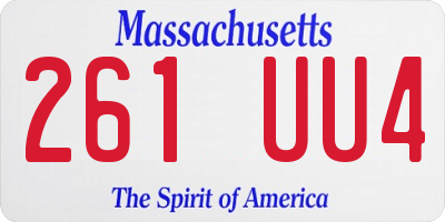 MA license plate 261UU4