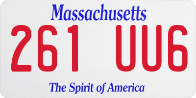 MA license plate 261UU6
