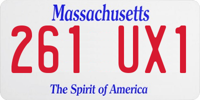 MA license plate 261UX1