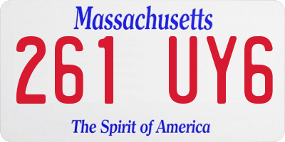 MA license plate 261UY6