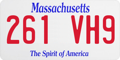 MA license plate 261VH9