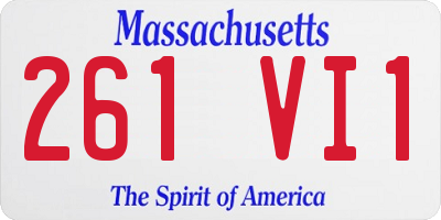 MA license plate 261VI1