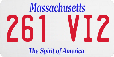 MA license plate 261VI2