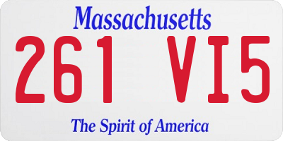 MA license plate 261VI5