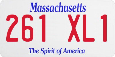 MA license plate 261XL1