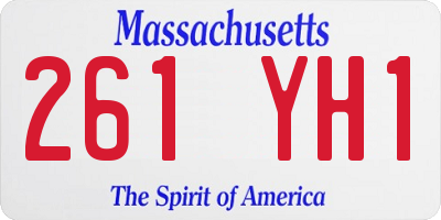 MA license plate 261YH1