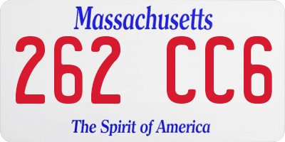 MA license plate 262CC6