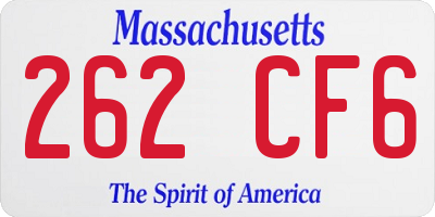 MA license plate 262CF6