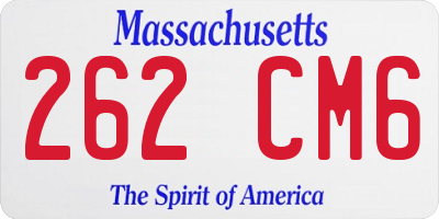 MA license plate 262CM6