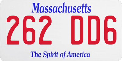 MA license plate 262DD6