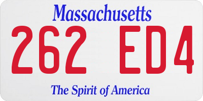 MA license plate 262ED4