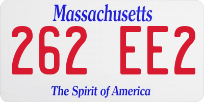 MA license plate 262EE2