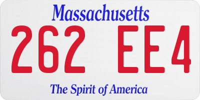 MA license plate 262EE4