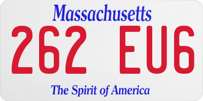 MA license plate 262EU6