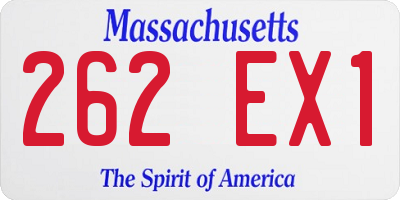 MA license plate 262EX1