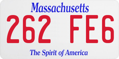 MA license plate 262FE6
