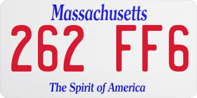 MA license plate 262FF6