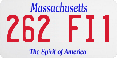 MA license plate 262FI1