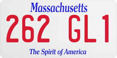 MA license plate 262GL1