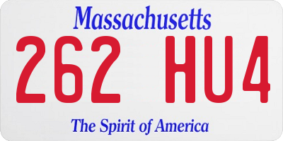 MA license plate 262HU4