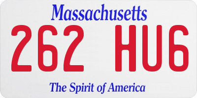 MA license plate 262HU6