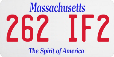 MA license plate 262IF2