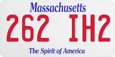 MA license plate 262IH2
