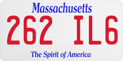 MA license plate 262IL6