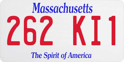 MA license plate 262KI1