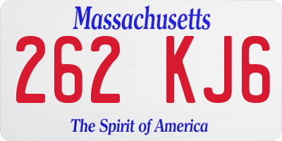 MA license plate 262KJ6