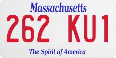 MA license plate 262KU1