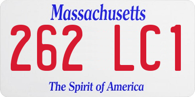 MA license plate 262LC1
