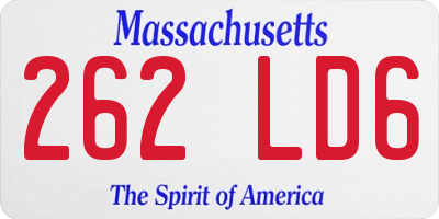 MA license plate 262LD6