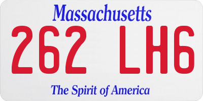 MA license plate 262LH6