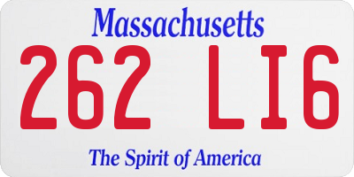 MA license plate 262LI6