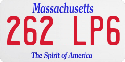 MA license plate 262LP6