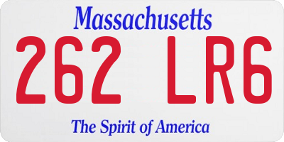 MA license plate 262LR6