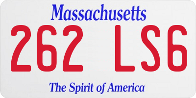 MA license plate 262LS6