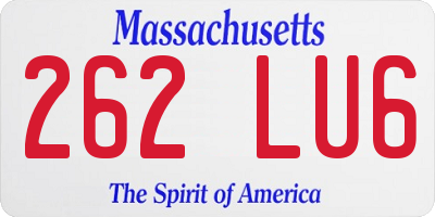 MA license plate 262LU6